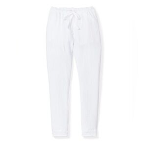 NEW Petite Plume Womens Gauze Drawstring Pants White
